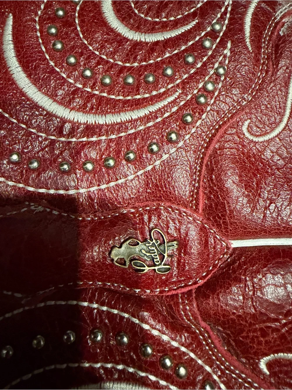 Red Embroidered Western Cowboy Boots